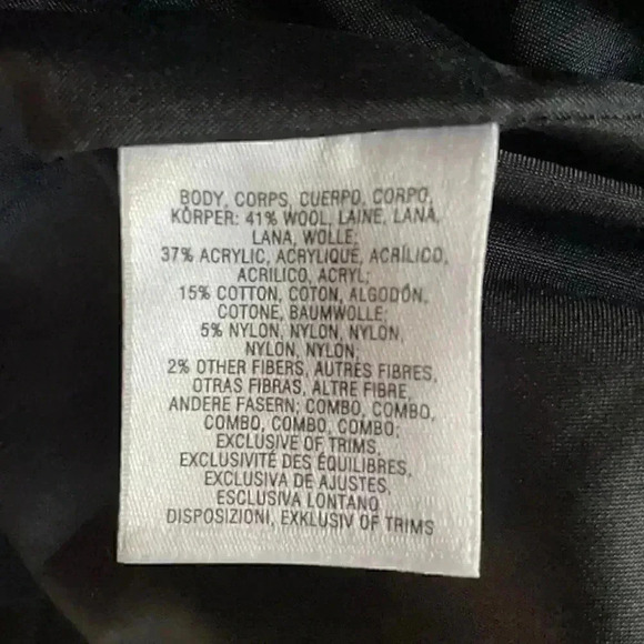 Cartonnier wool Color block tweed long coat NWT L - Picture 6 of 10